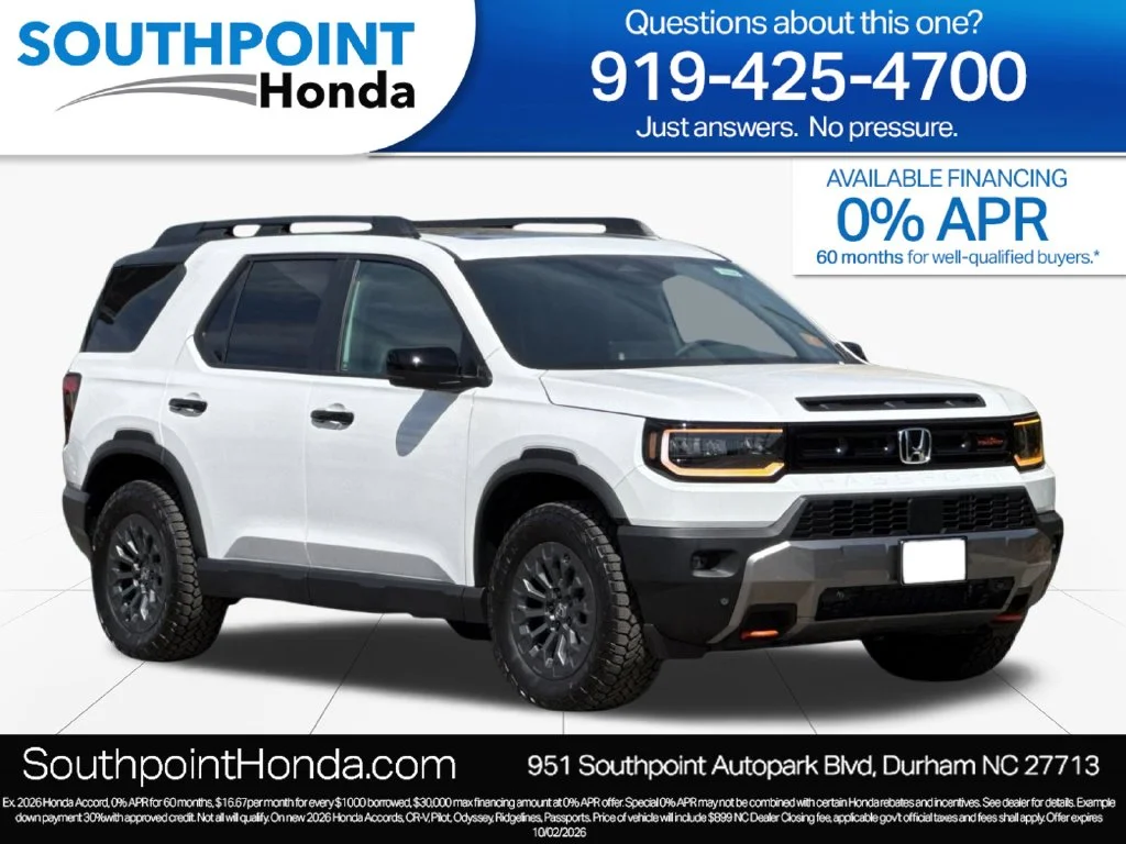 New 2026 Platinum White Pearl Honda TrailSport image 1