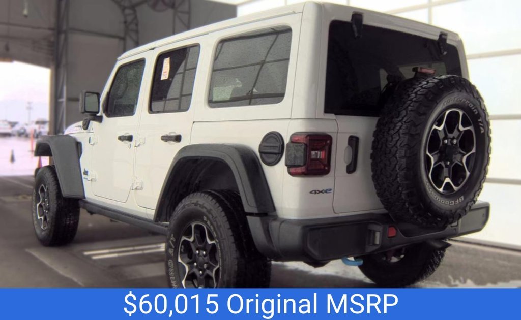 Used 2021 White Jeep Unlimited Rubicon 4xe image 4