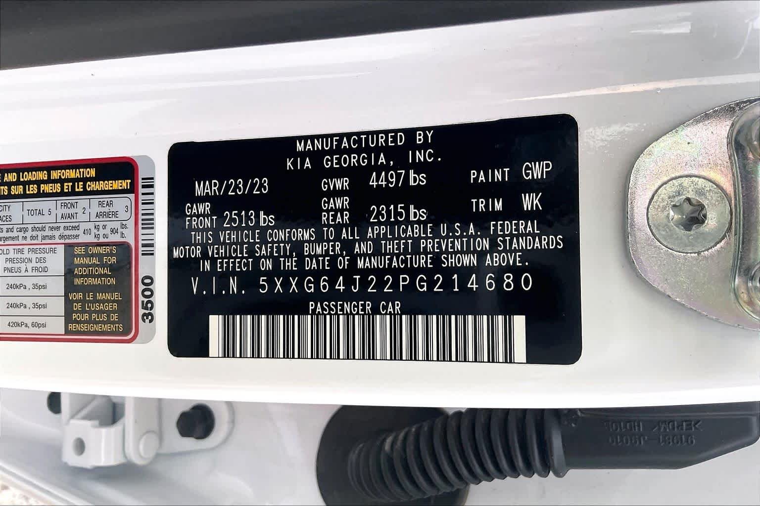 Used 2023 Glacial White Pearl Kia GT-Line image 33