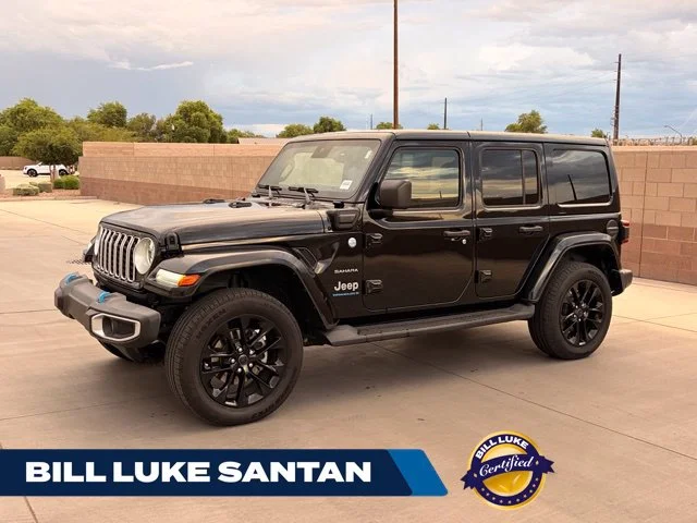 Certified Used 2024 Black Jeep Sahara 4xe image 1
