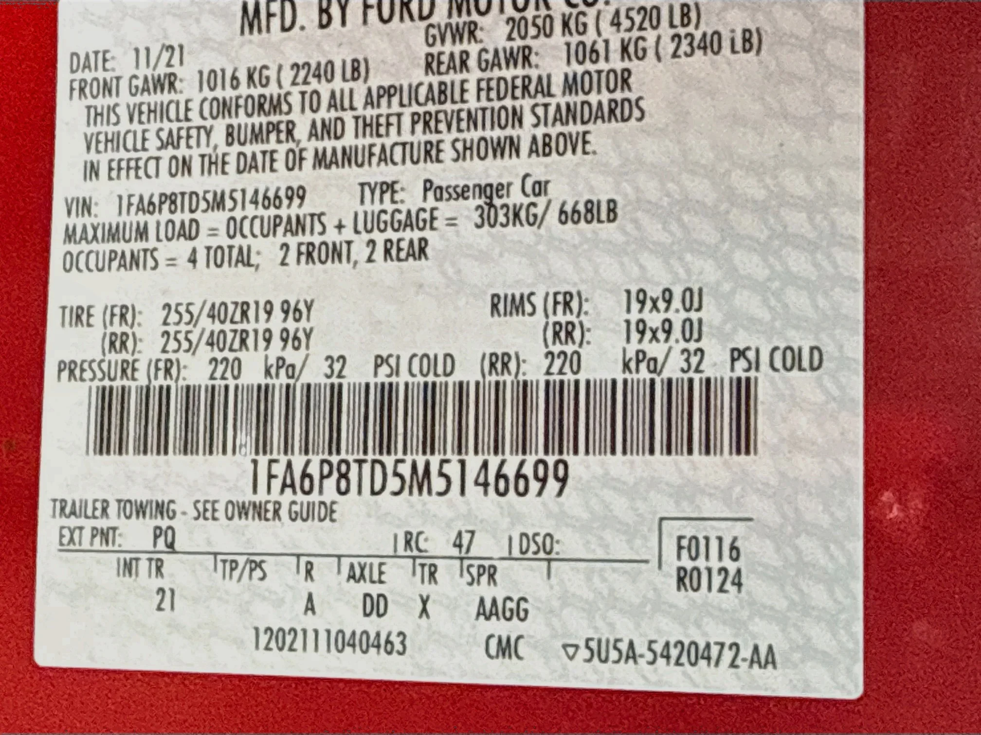Used 2021 Race Red Ford EcoBoost image 29