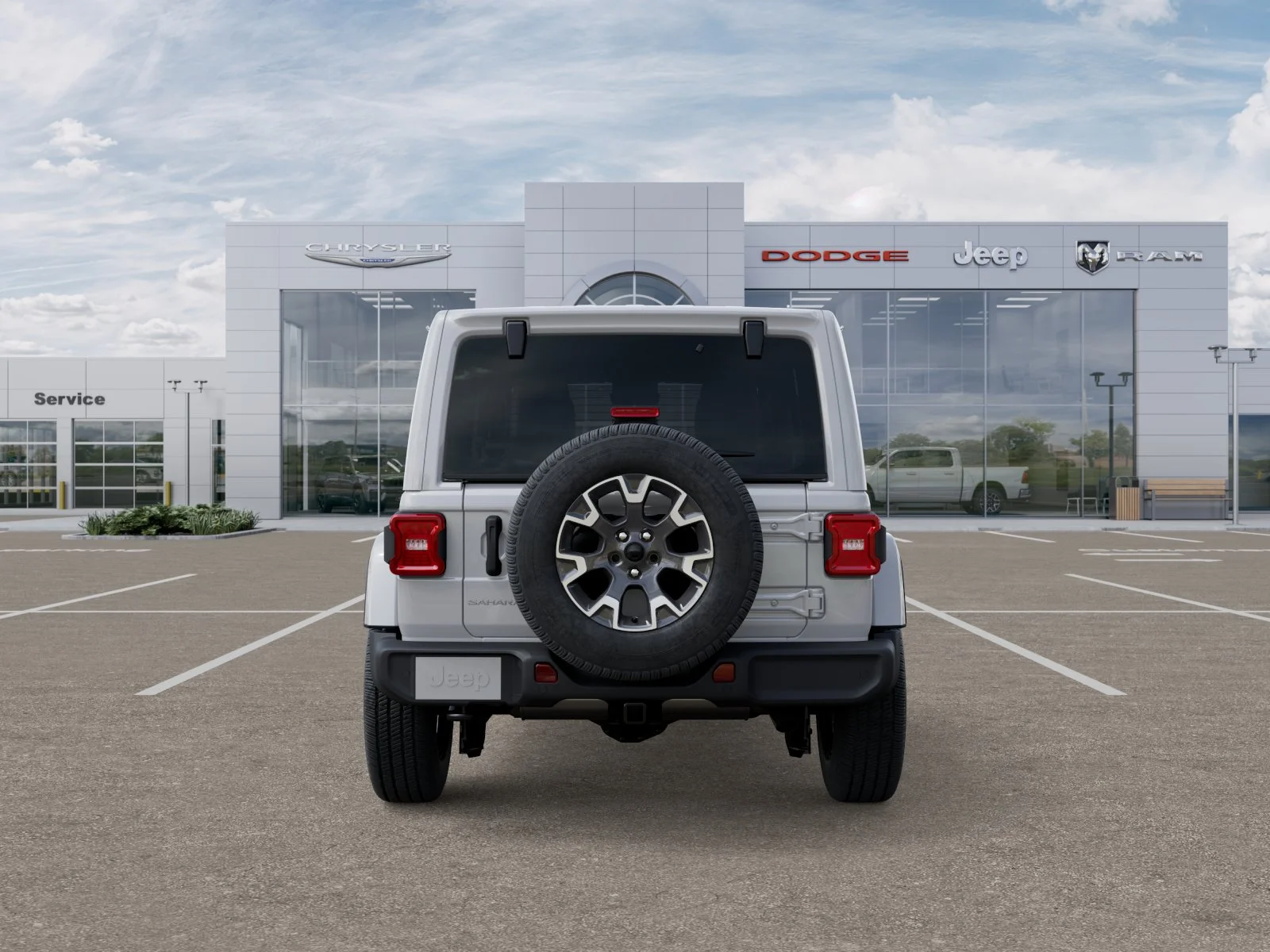 New 2025 Bright White Clear-Coat Exterior Paint Jeep Sahara image 44