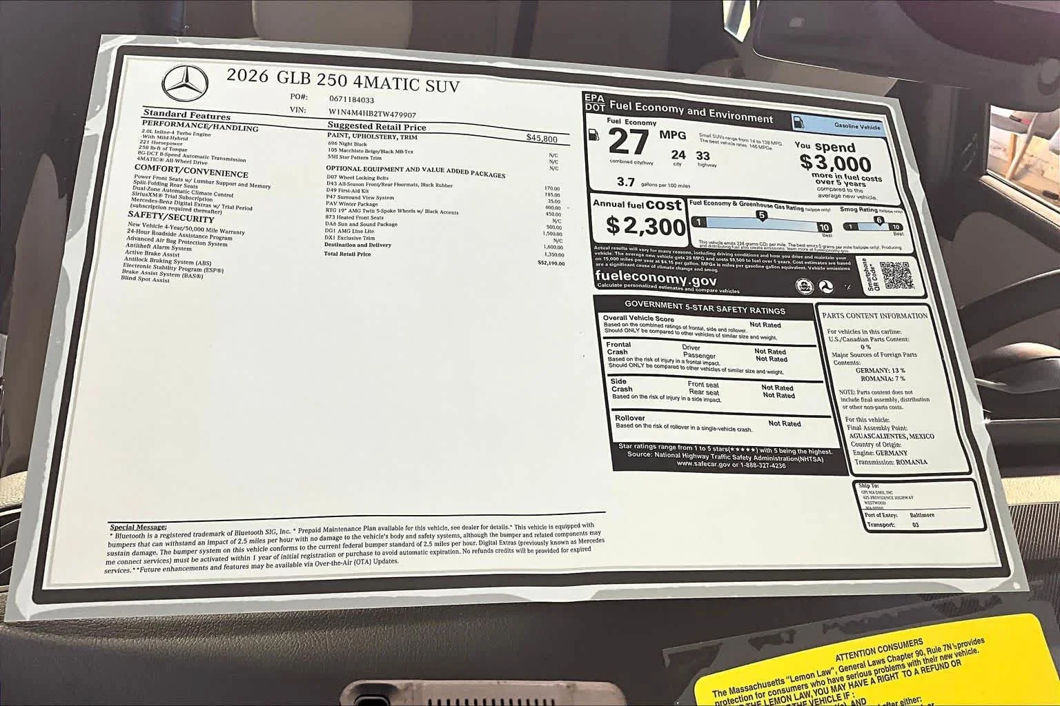 New 2026 Night Black Mercedes-Benz GLB 250 image 18