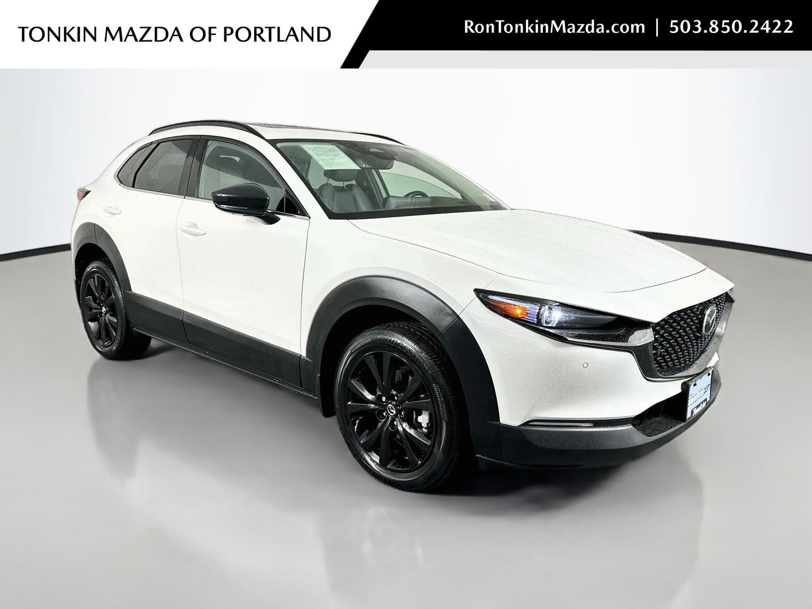 Certified Used 2025 Snowflake White Pearl Mazda 2.5 Turbo Premium Plus Package Sunroof Radar Cruise CarPlay image 1