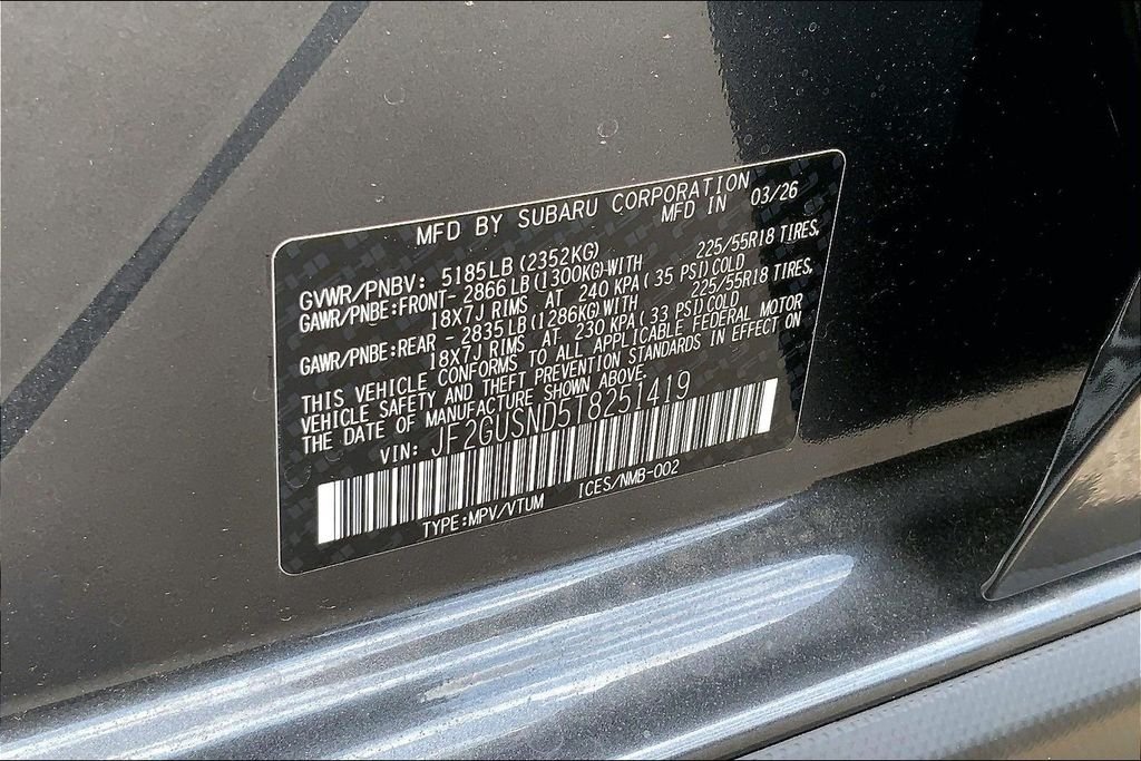 New 2026 MAGNETITE GRAY PEARL Subaru Limited Hybrid image 8