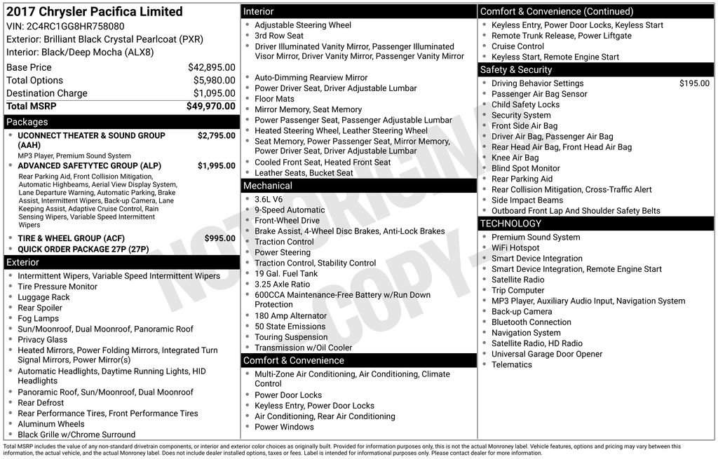 Used 2017 Black Chrysler Limited image 6