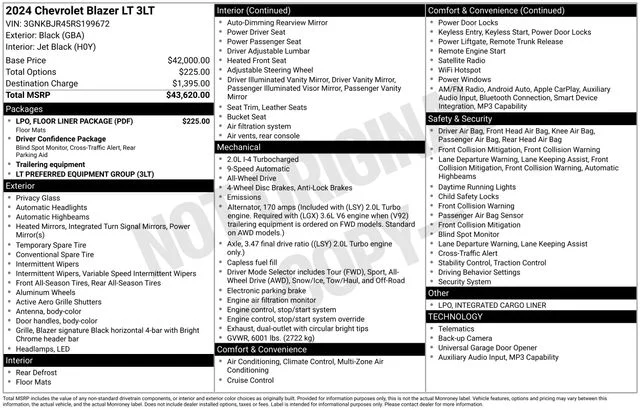 Used 2024 Black Chevrolet 3LT image 5