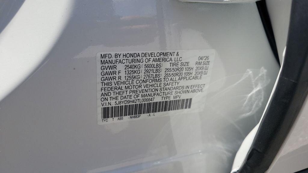 New 2026 Platinum White Pearl Acura Technology Package image 24