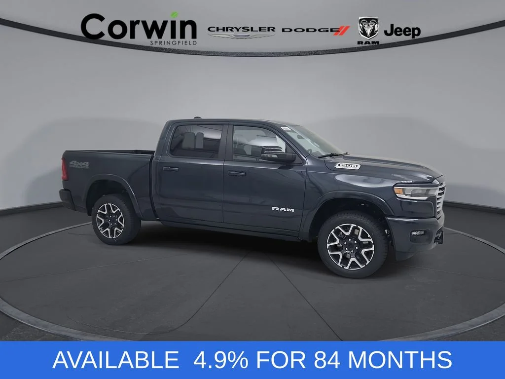 New 2026 Forged Blue Metallic Exterior Paint RAM Laramie image 1