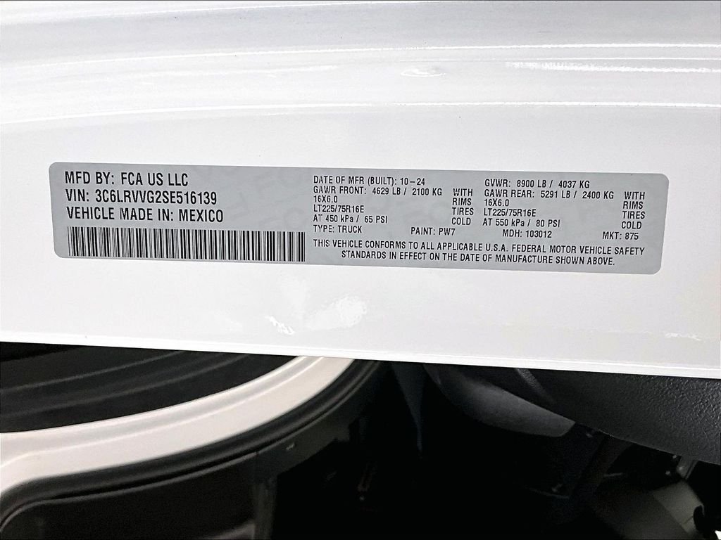 Used 2025 Bright White Clearcoat Ram Base image 31
