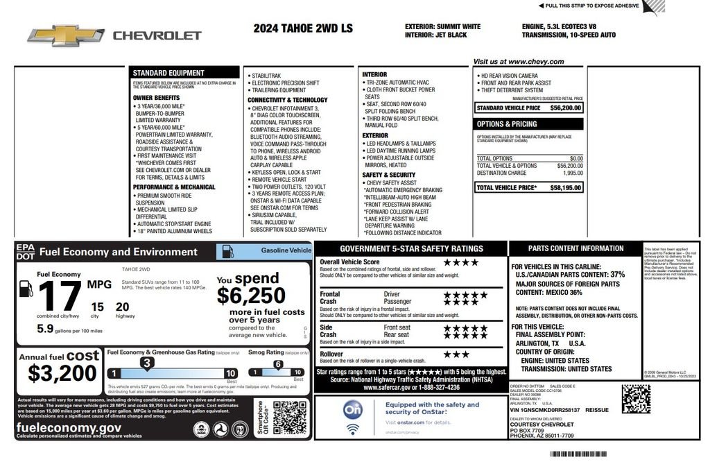 Used 2024 Summit White Chevrolet LS image 3