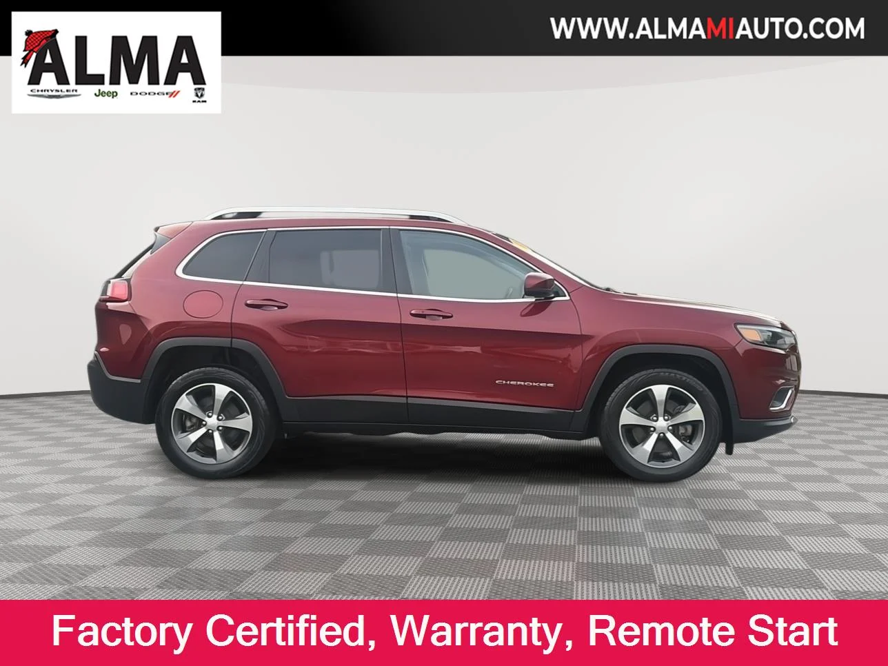Certified 2019 Jeep Cherokee Limited with VIN 1C4PJMDX3KD237782 for sale in St. Louis, MI