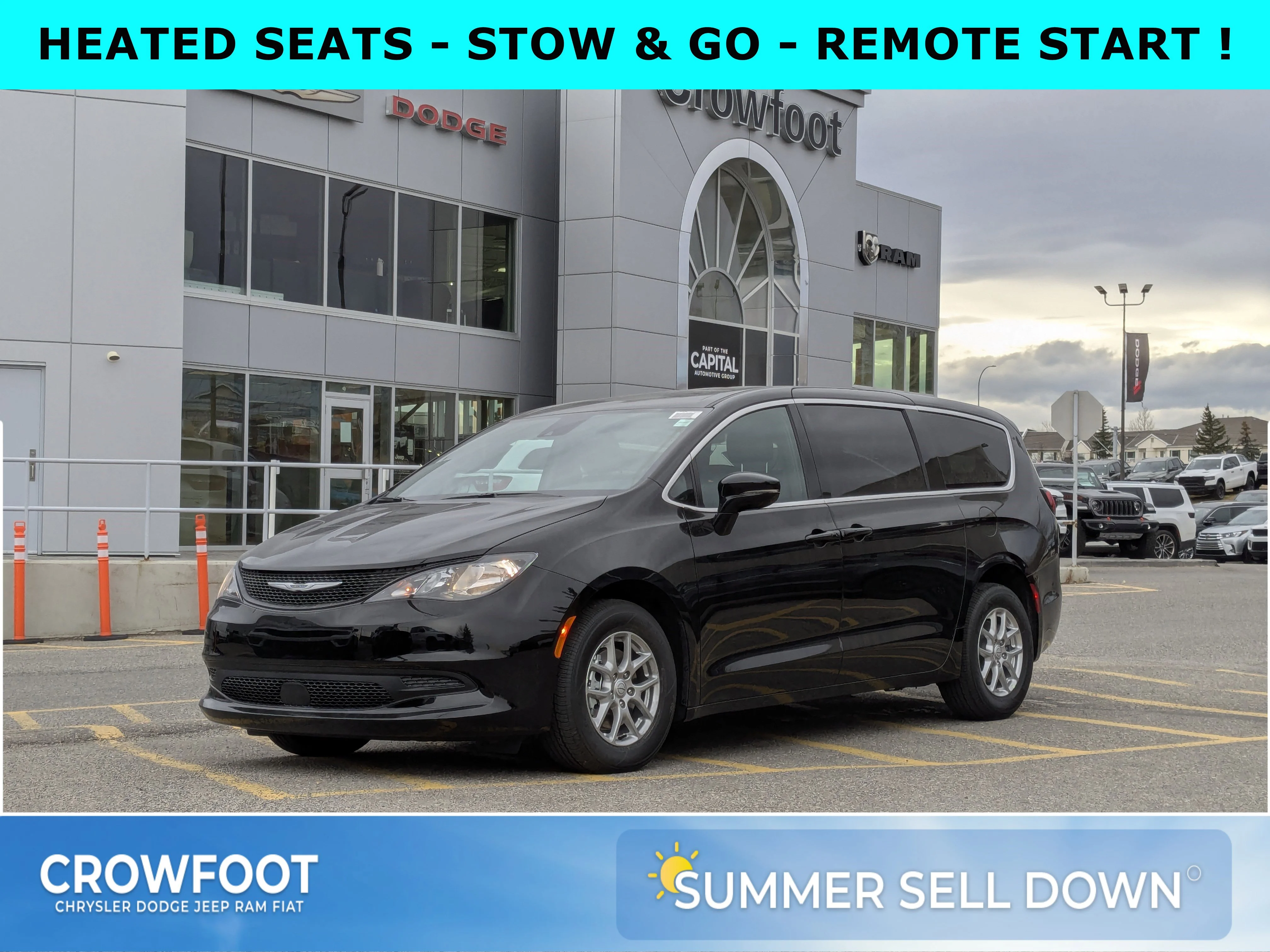New 2026 Black Chrysler SXT - Power Liftgate - Power Sliding Doors - Leather - Remote Start image 1