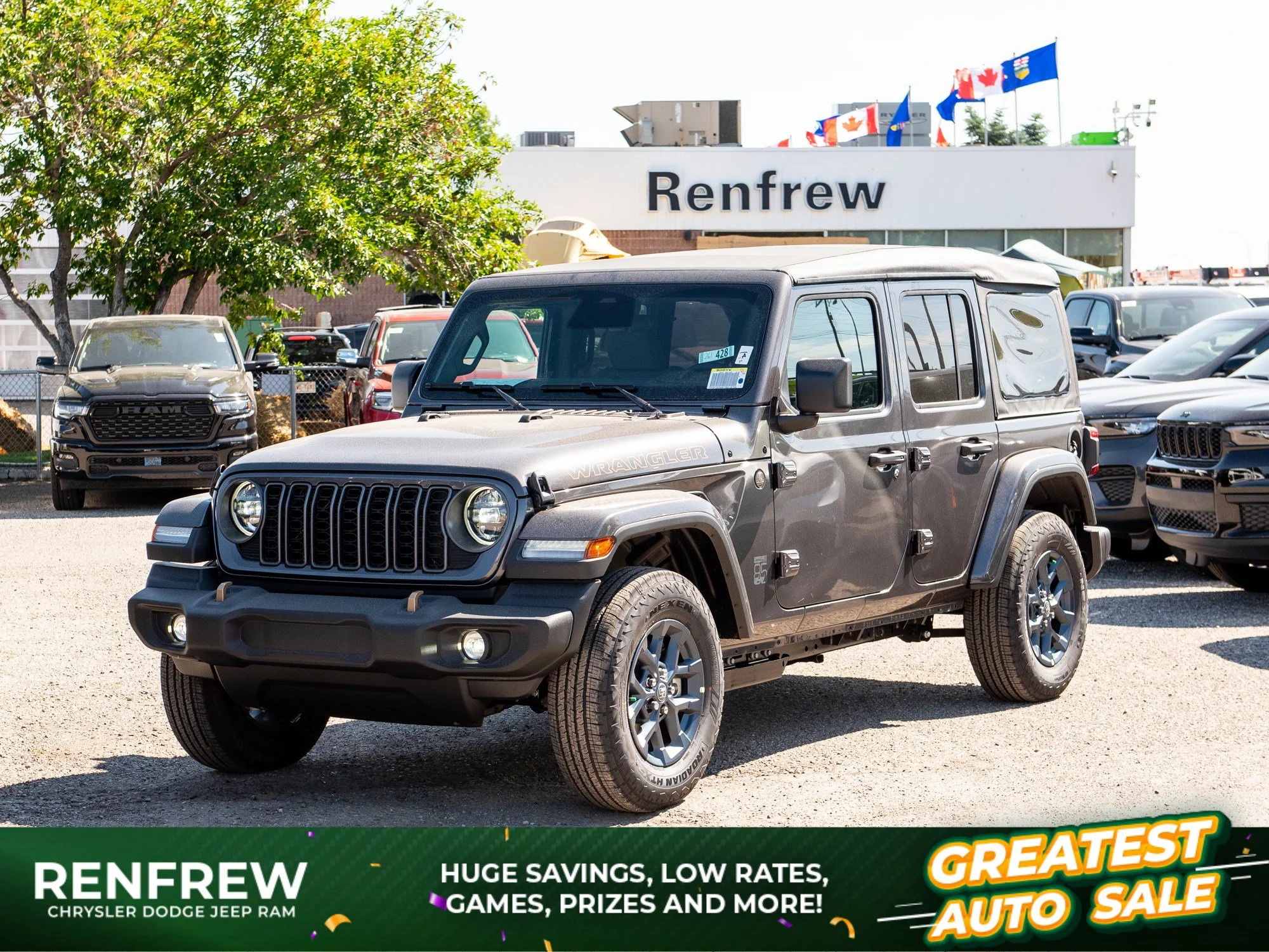 New 2026 Grey Jeep 85th Anniversary* 4 Door 4x4, Heated Seats/Wheel, Alpine Audio image 1