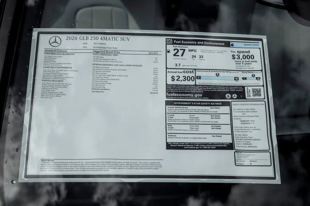 New 2026 Night Black Mercedes-Benz GLB 250 image 59