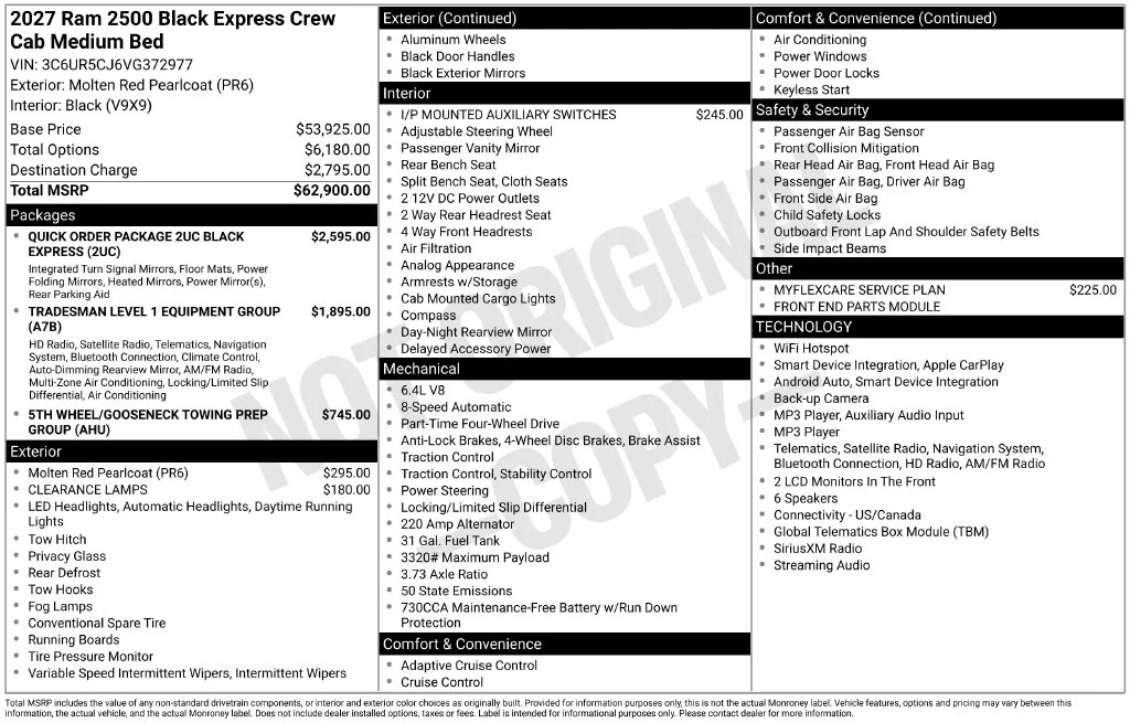 New 2027 Red Ram Black Express image 45