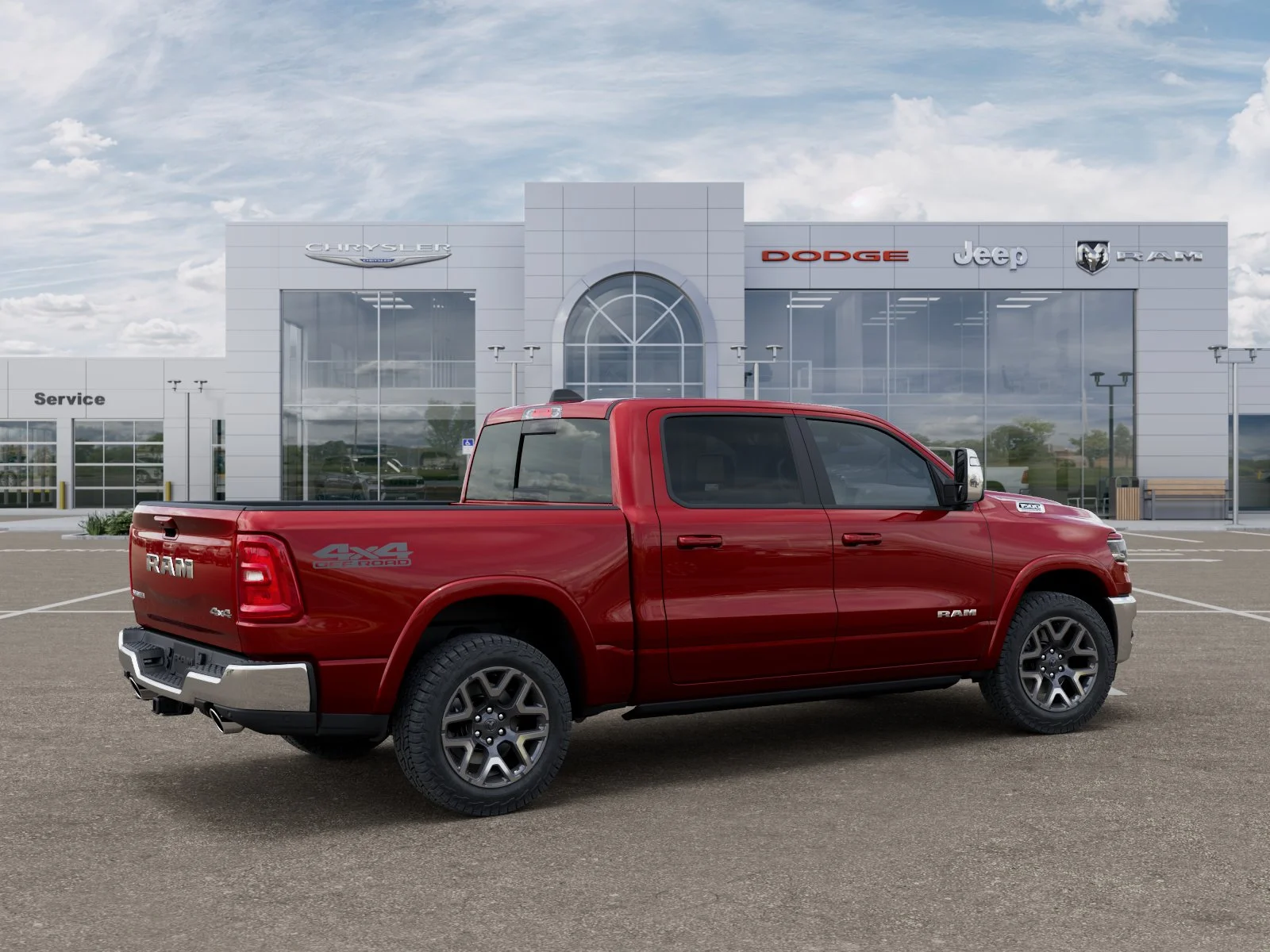 New 2027 Molten Red Pearl-Coat Exterior Paint RAM Laramie image 38