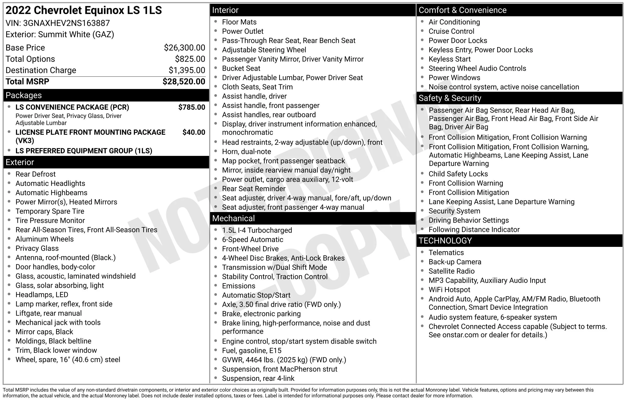 Used 2022 Summit White Chevrolet LS image 3