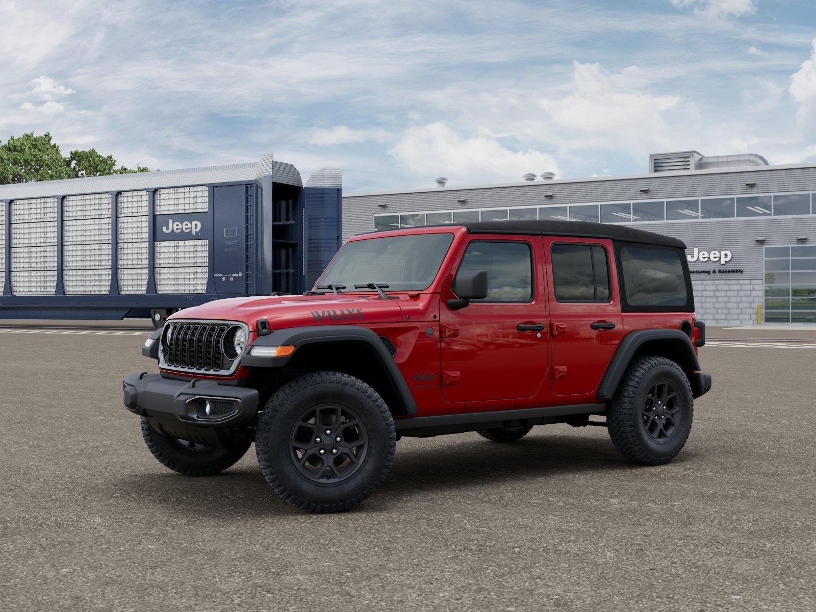 New 2027 Firecracker Red Clearcoat Jeep Willys image 1