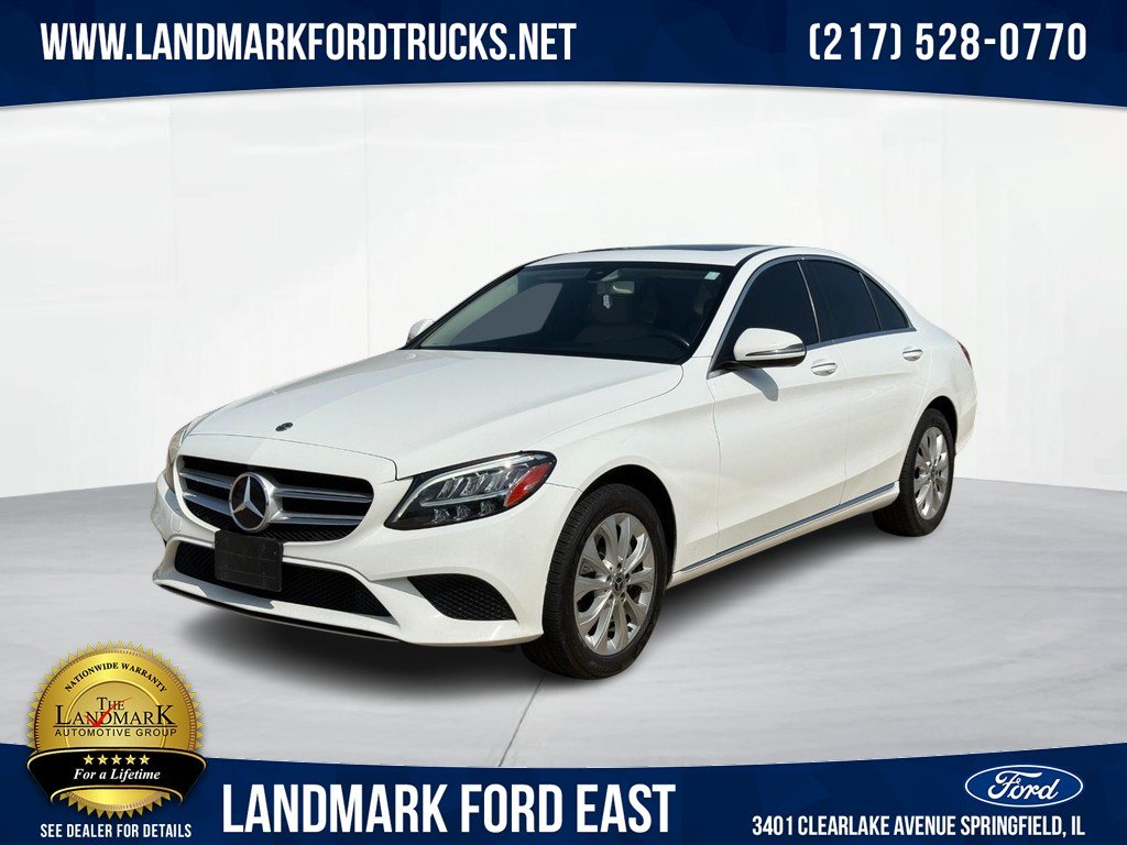 Used 2019 designo Diamond White Metallic Mercedes-Benz C 300 4MATIC® Sedan image 1
