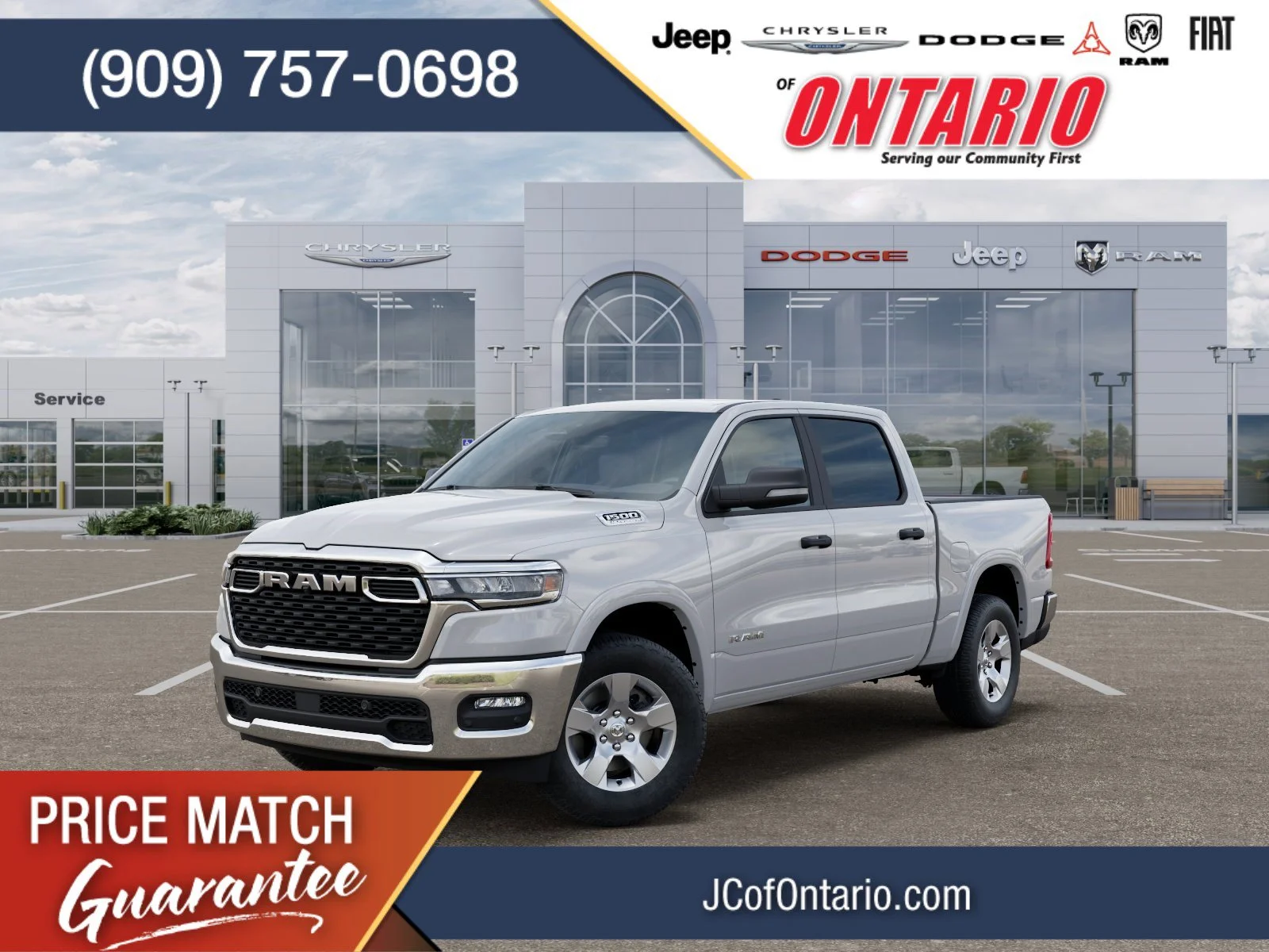 New 2026 Bright White Clear-Coat Exterior Paint RAM Big Horn/Lone Star image 1