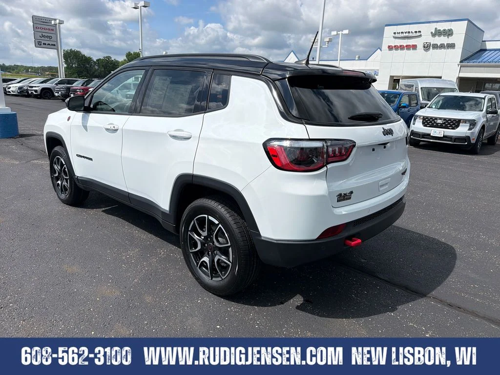 Used 2025 Bright White Clearcoat Jeep Trailhawk image 3