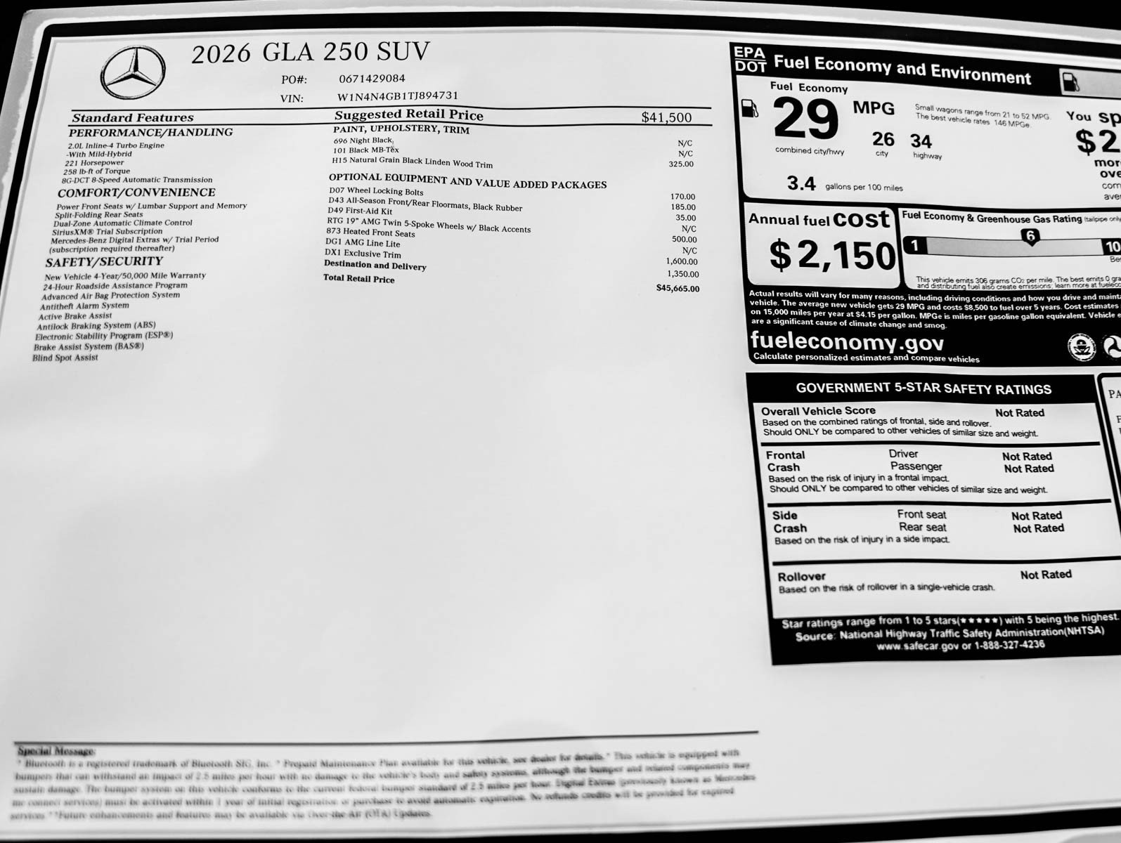New 2026 Night Black Mercedes-Benz GLA 250 image 23