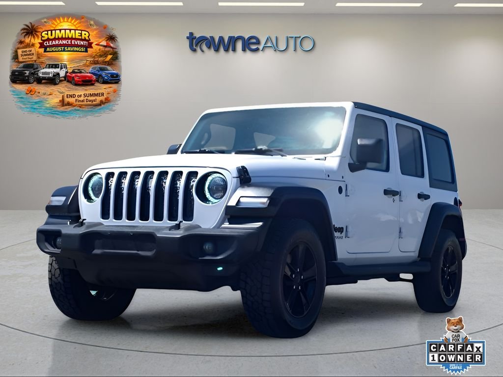 Used 2021 White Jeep Unlimited Sport Altitude image 1