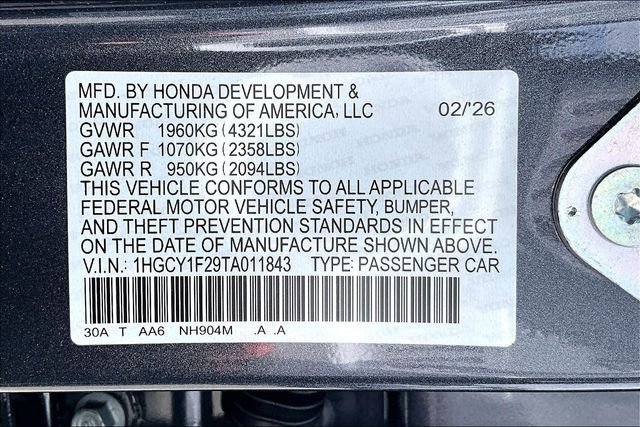 New 2026 Honda Accord LX 4D Sedan