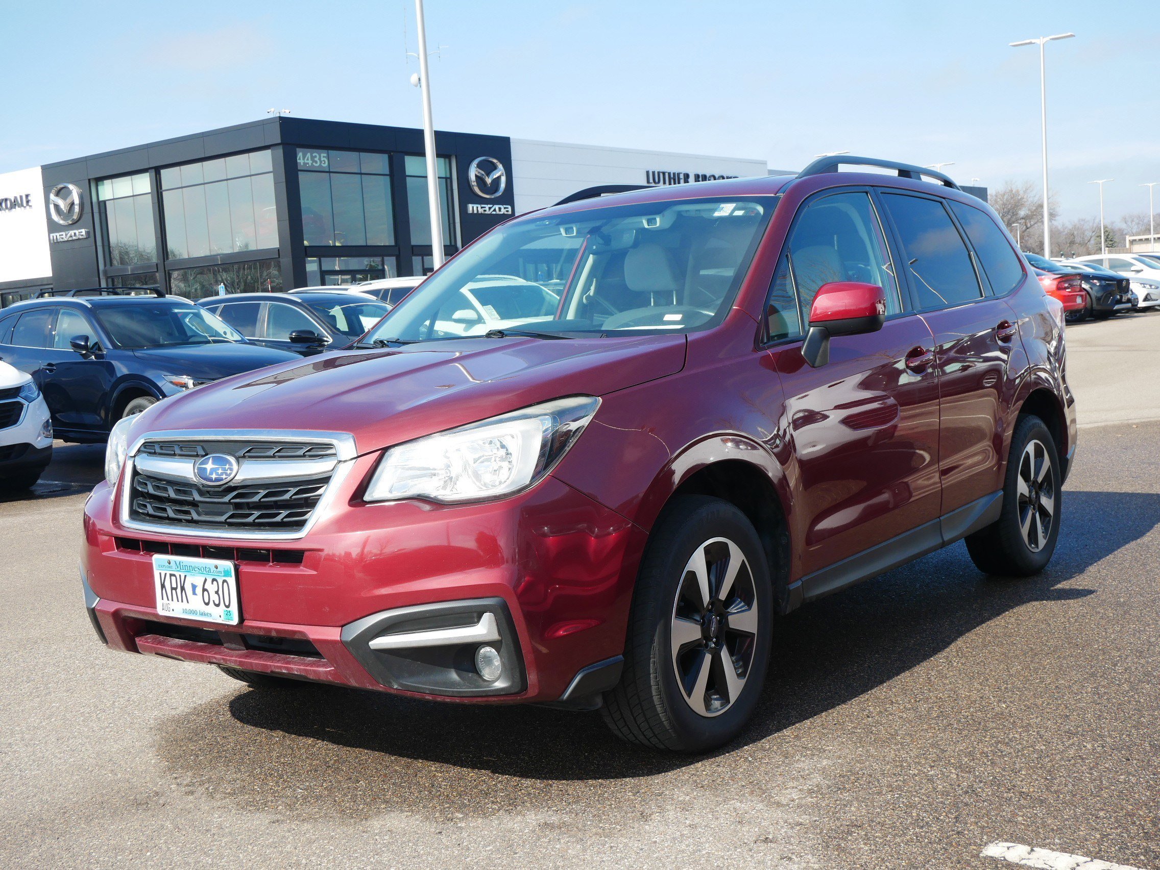 Used 2017 Subaru Forester Premium with VIN JF2SJAGC5HH527932 for sale in Brooklyn Center, Minnesota