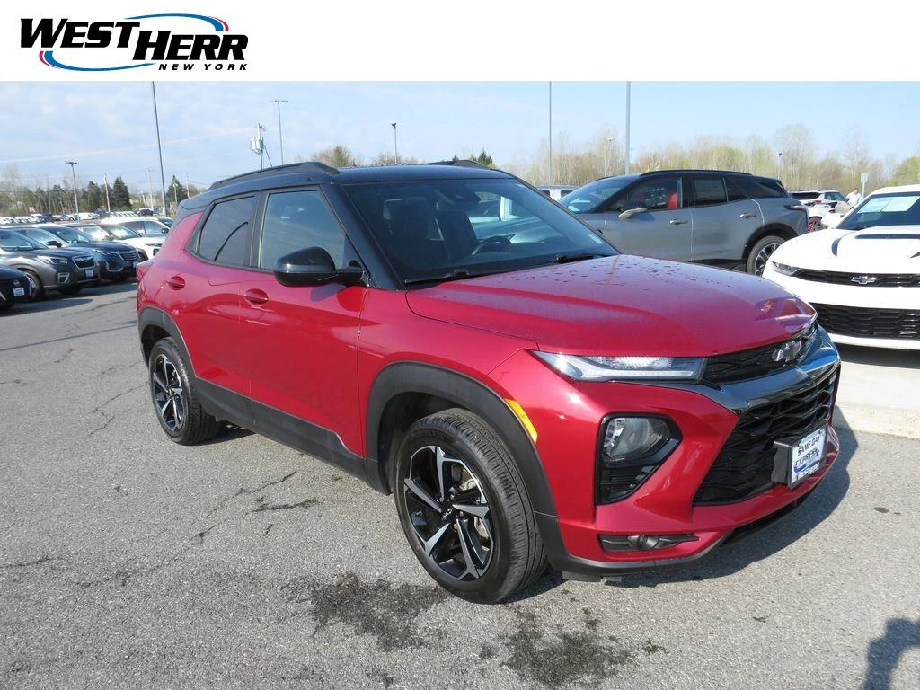 Used 2021 Scarlet Red Metallic Chevrolet RS image 1