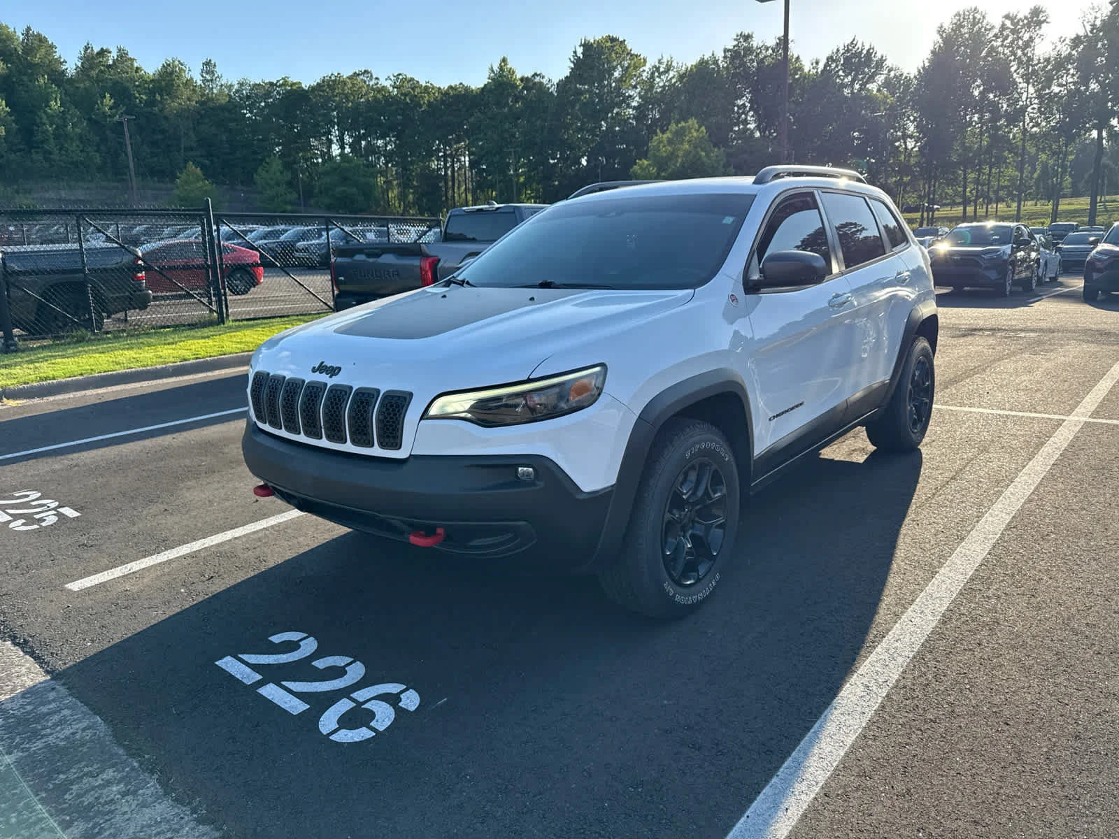 Used 2021 Bright White Clearcoat Jeep Trailhawk image 7