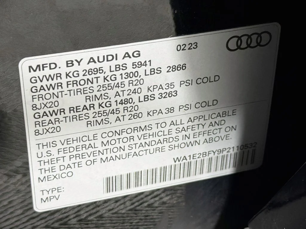 Used 2023 Black Audi 55 Premium image 34
