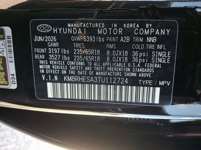 New 2026 Black Hyundai SEL Premium image 16