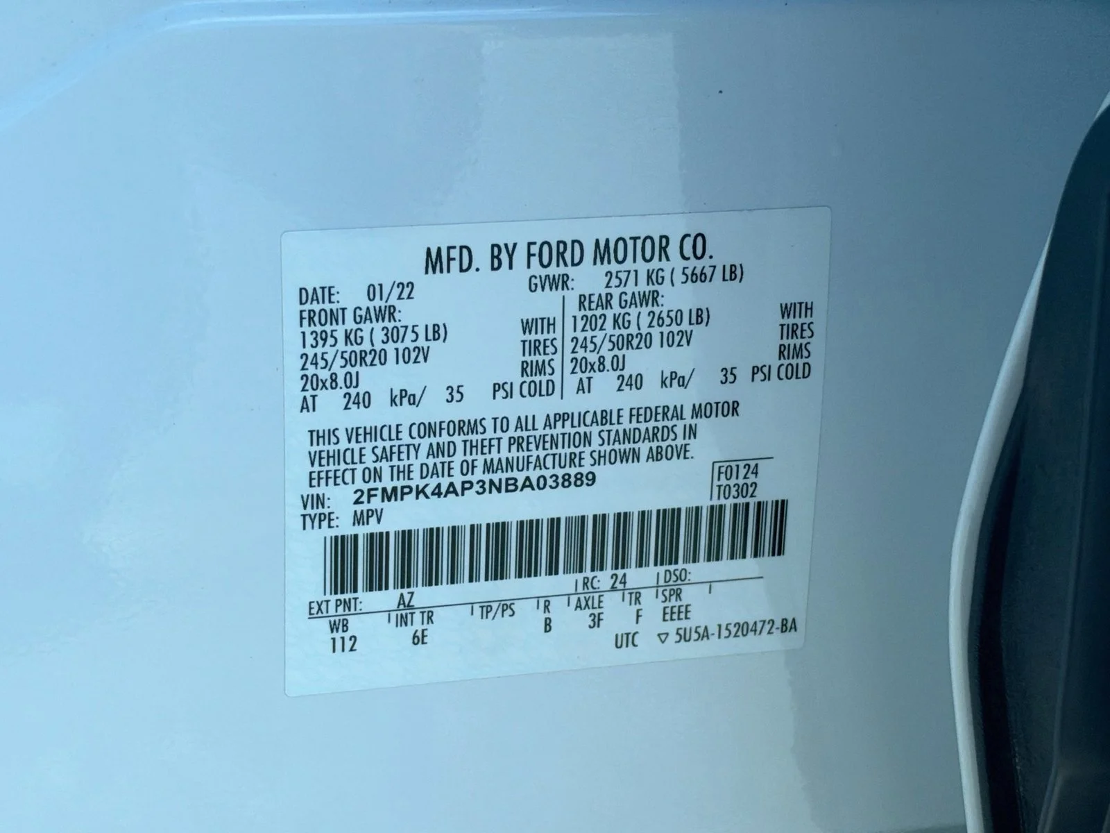 Used 2022 White Ford ST image 33