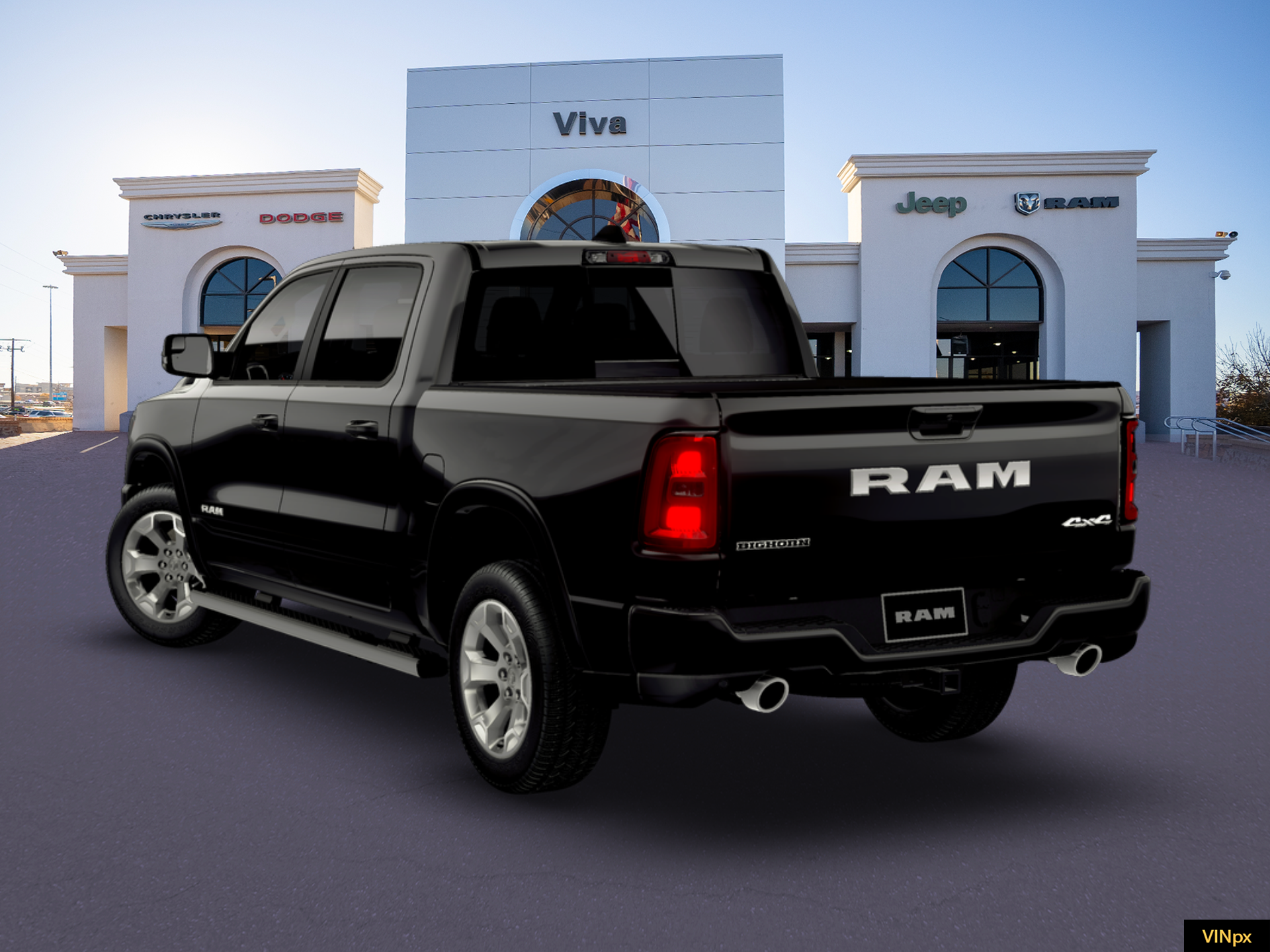 New 2026 Diamond Black Crystal Pearl-Coat Exterior Paint RAM Big Horn/Lone Star image 5