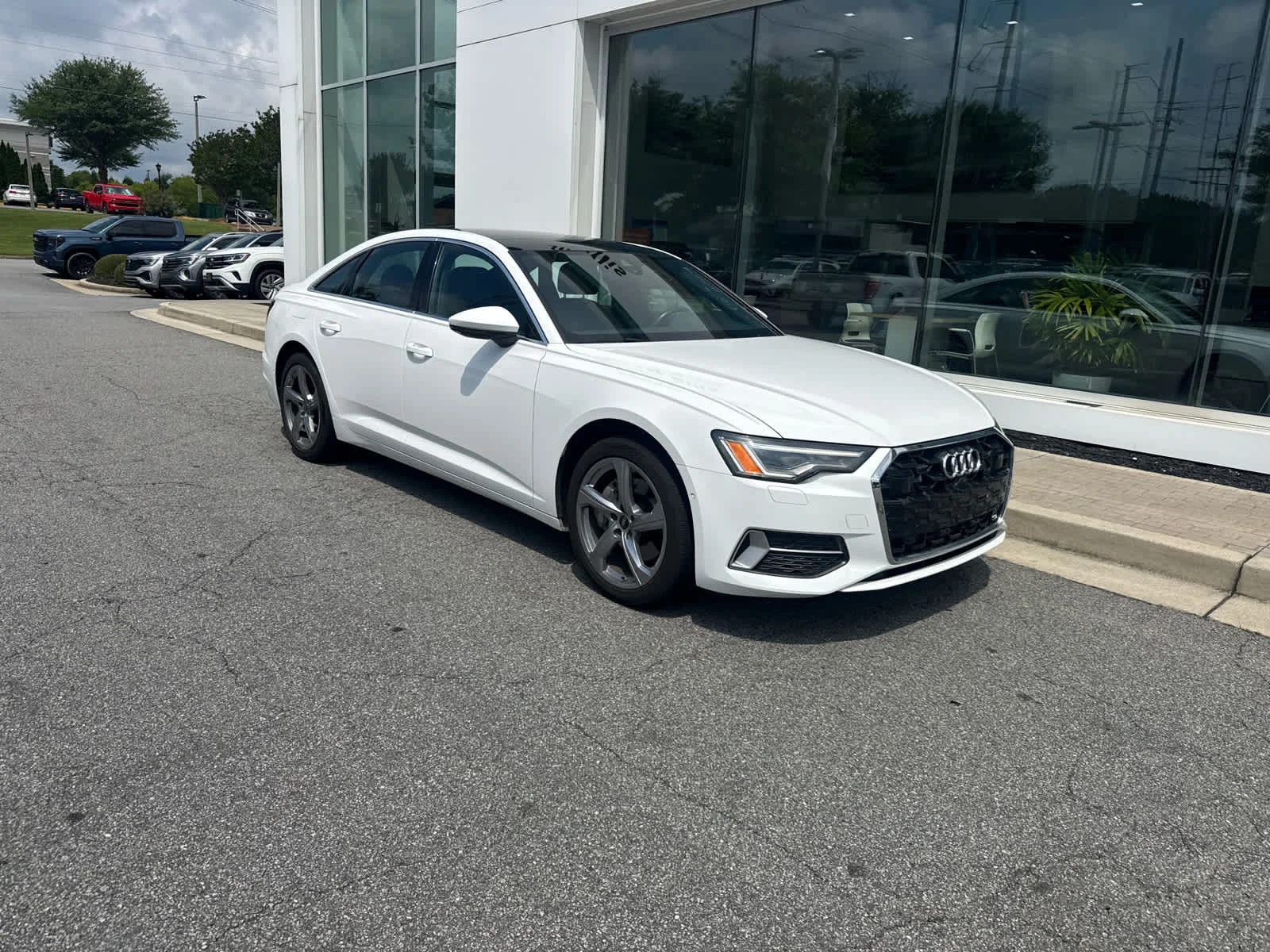 Used 2024 Glacier White Metallic Audi Premium Plus image 2