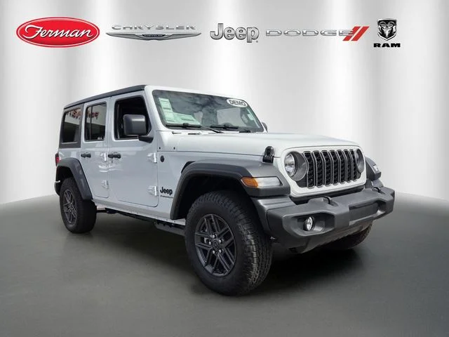 New 2026 Bright White Clear-Coat Exterior Paint Jeep Sport S image 1
