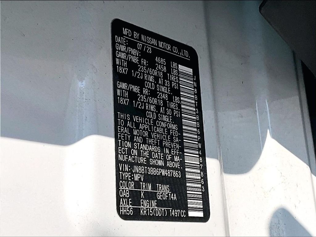 Used 2023 Pearl White Tricoat Nissan SV image 32