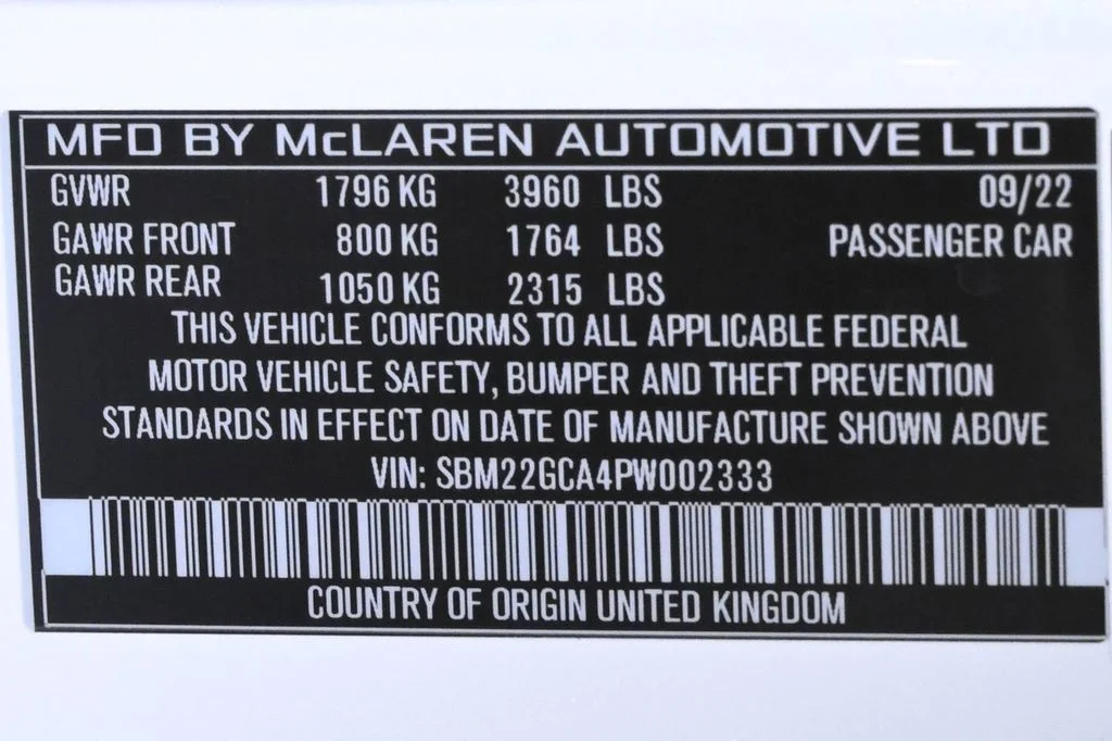 Used 2023 Silica White McLaren TechLux image 24