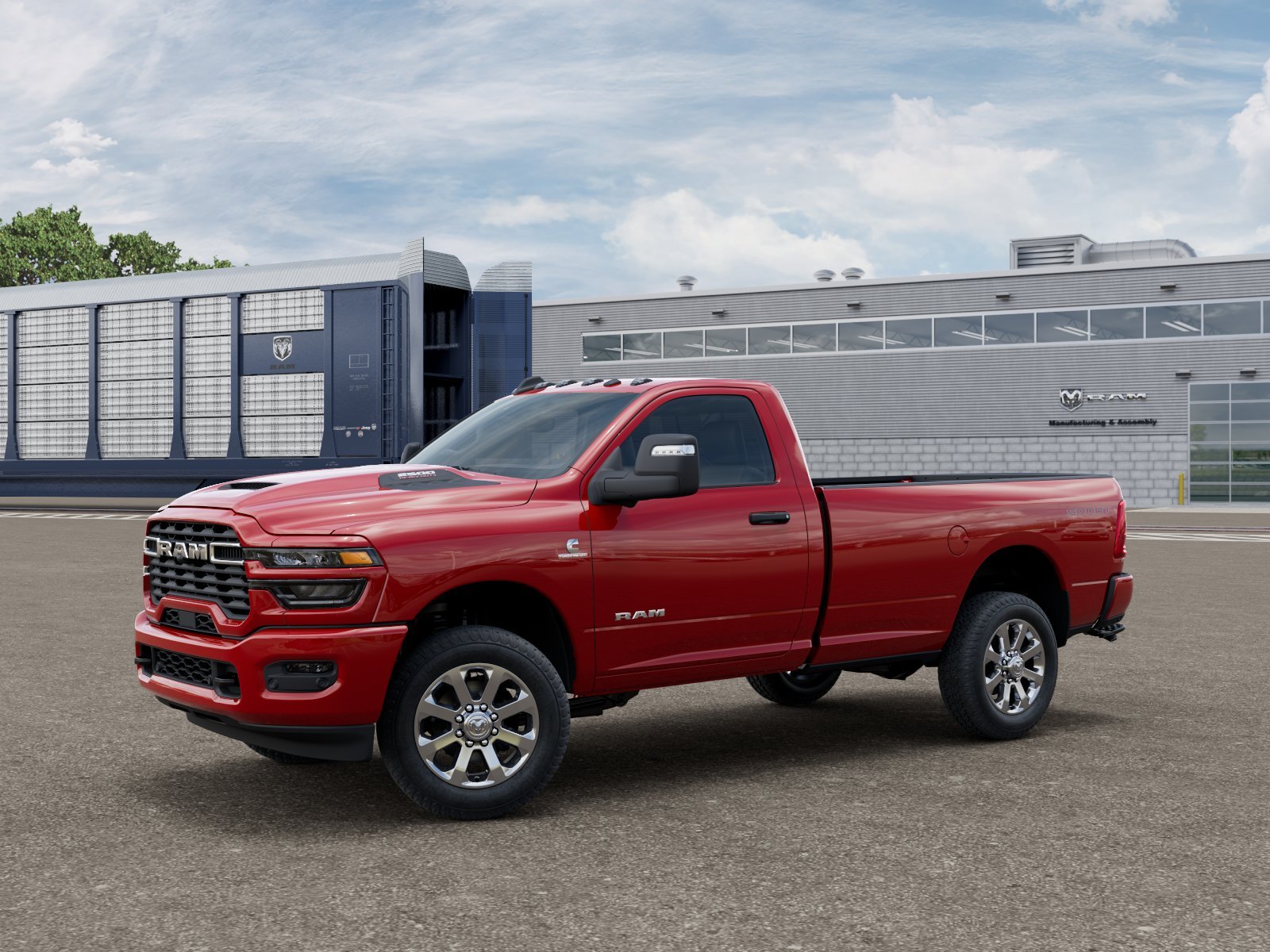 New 2027 Flame Red Clear-Coat Exterior Paint RAM BIG HORN image 1