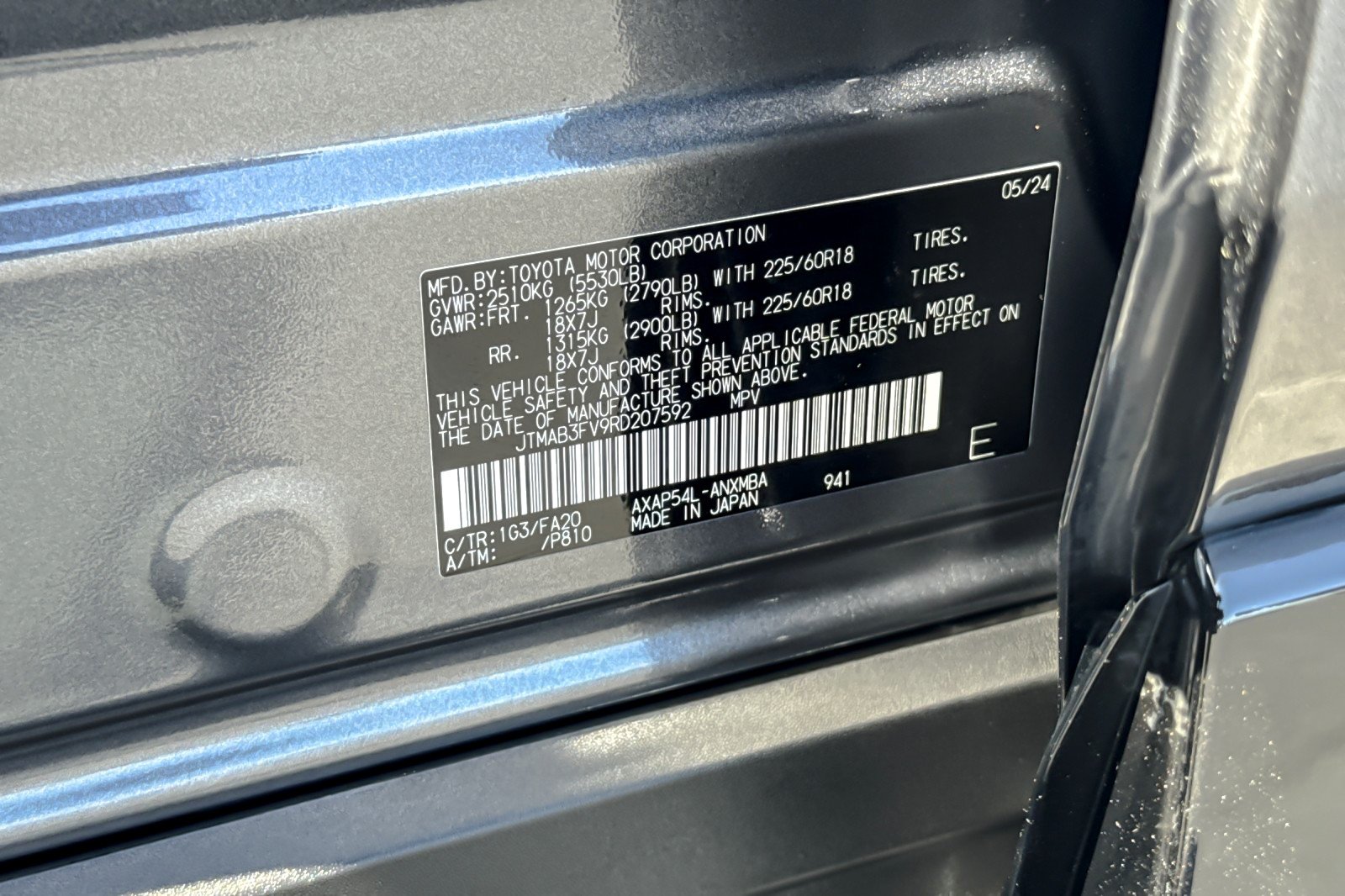 Certified Used 2024 MAGNETIC GRAY Toyota SE image 27