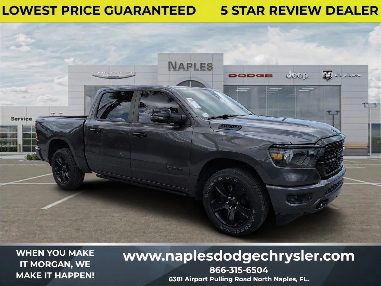 Used 2024 Granite Crystal Metallic Clearcoat Ram Big Horn image 1