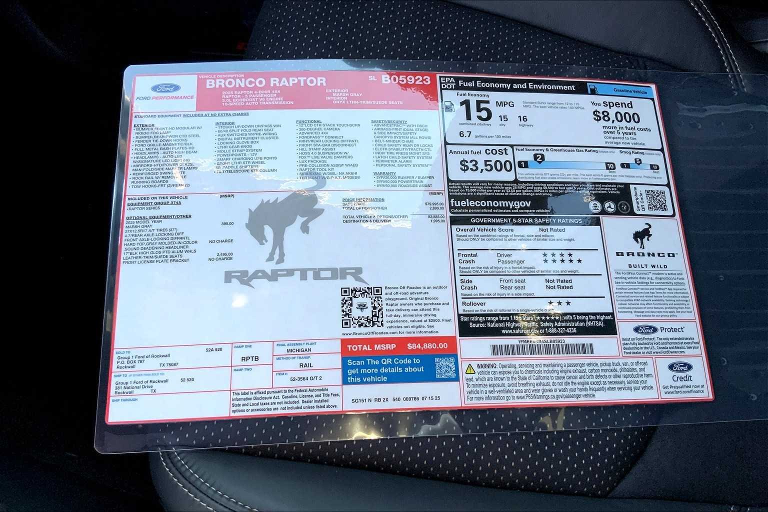 Used 2025 Marsh Gray Ford Raptor image 20