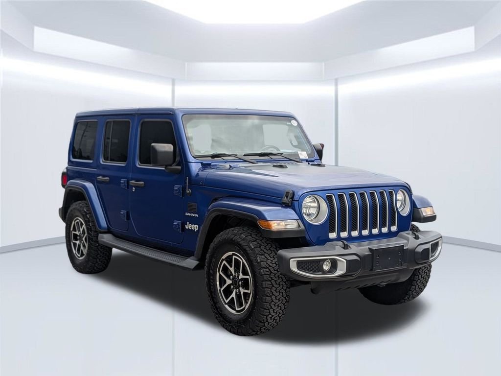 Used 2019 Blue Jeep Unlimited Sahara image 8
