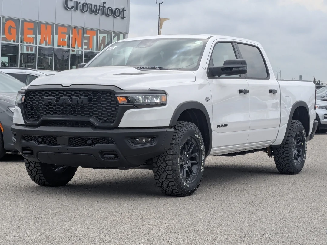 New 2026 White RAM Rebel - - 5.7L HEMI V8 - Rebel Level 1 Equip Grp - Trailer Brake Ctrl - Steel Sport Hood & More! image 4