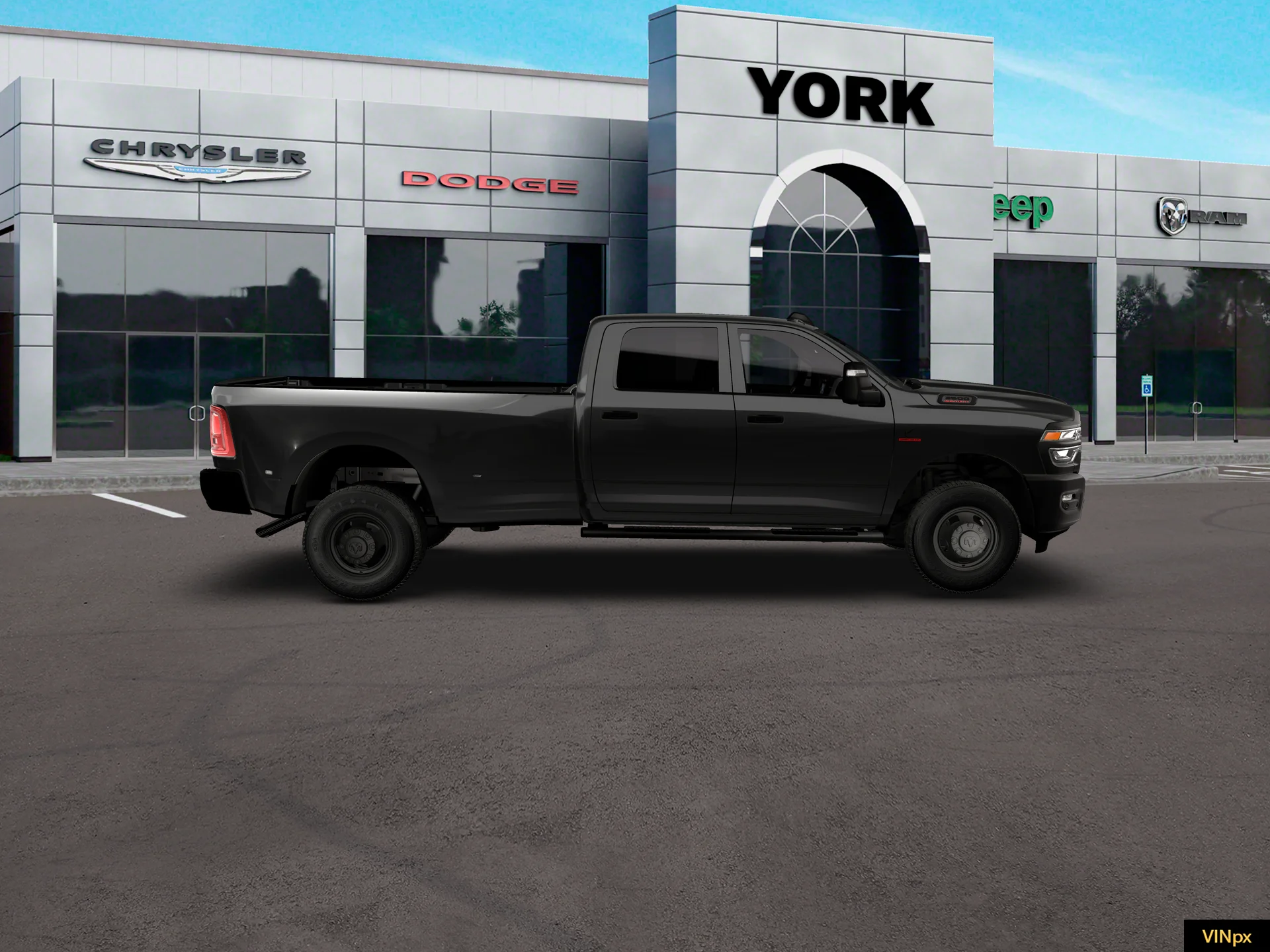 New 2027 Diamond Black Crystal Pearl-Coat Exterior Paint RAM Tradesman image 9
