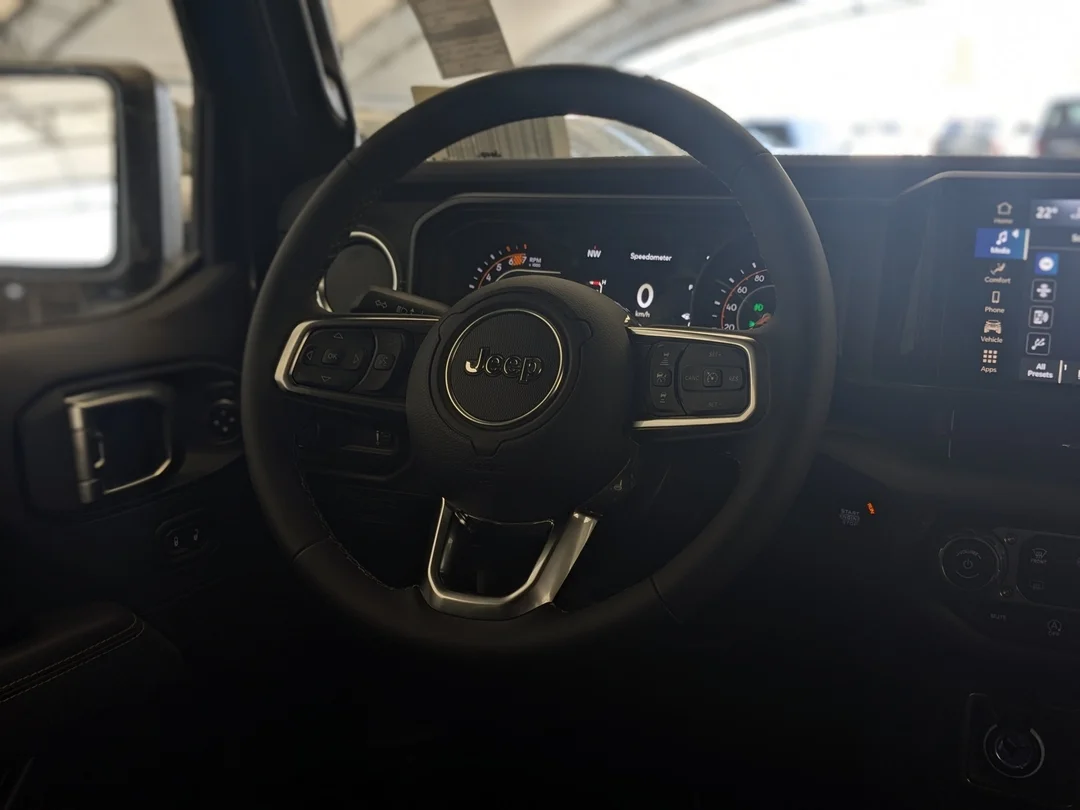 New 2026 Black Jeep Sahara - - 4x4 - McKinley Leather Seats - Body-Color Hardtop - Side Steps & More! image 15