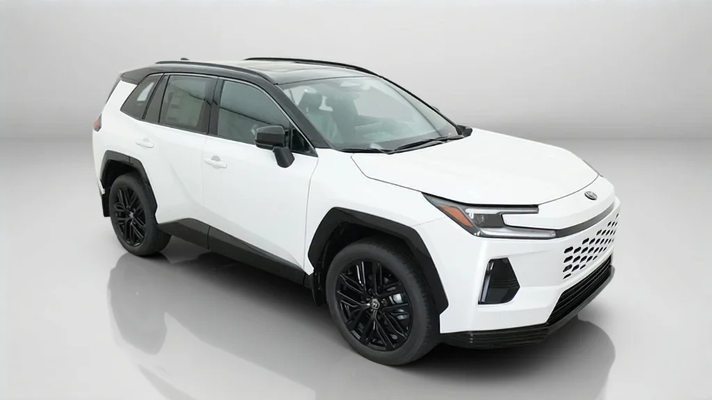 New 2026 Wind Chill Pearl with Midnight Black Metallic roof Toyota XSE image 5