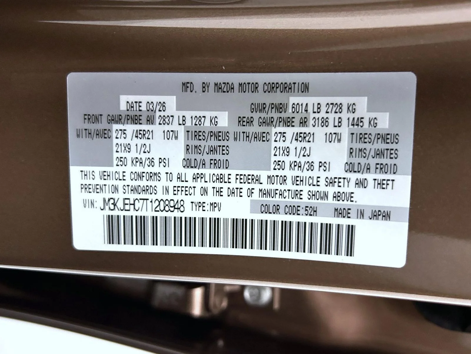 New 2026 Melting Copper Metallic Mazda 3.3 Turbo S Premium Plus AWD image 26